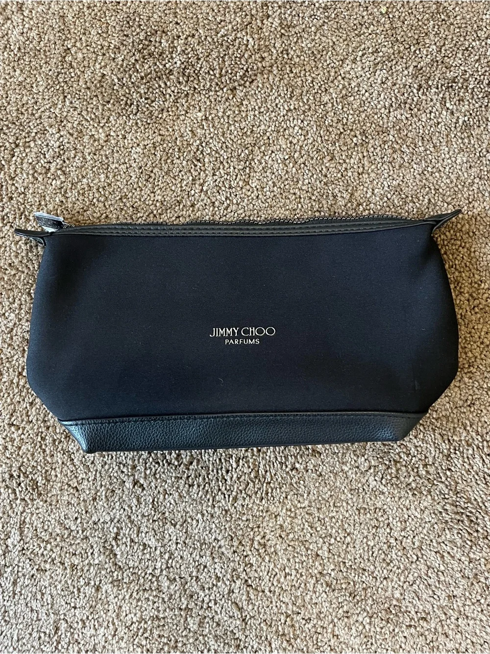 Jimmy Choo Parfums Black Makeup Cosmetic Toiletry Zip Pouch